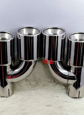 排气尾喉适用于奥迪A3A4A5A6A7改装四出双出光亮黑色AK碳纤维尾喉