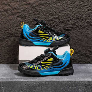 竞克龙儿童足球鞋皮面2024新款男童鞋子运动鞋中大童男孩专业训练