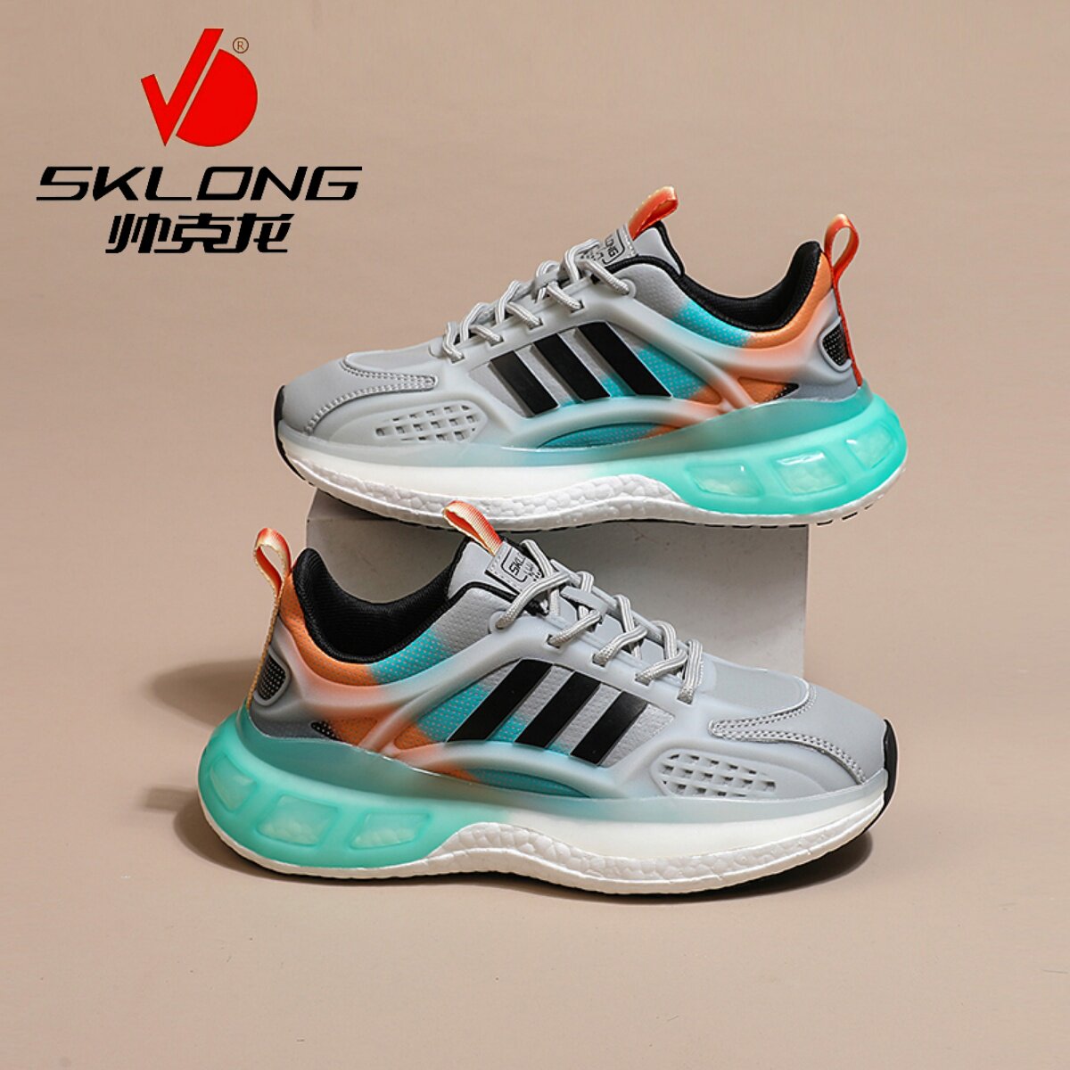 帅克龙品牌皮面防水运动鞋男鞋2025秋冬青少年跑步鞋男款防滑轻便