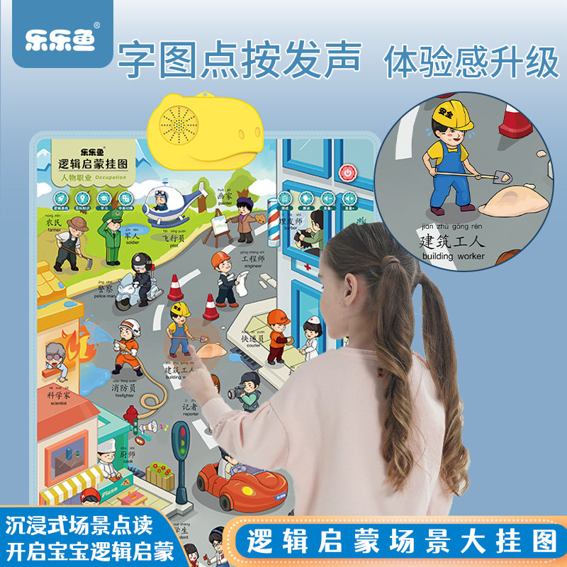 乐乐鱼早教有声挂图儿童宝宝点读场景益智玩具发声逻辑启蒙挂墙画
