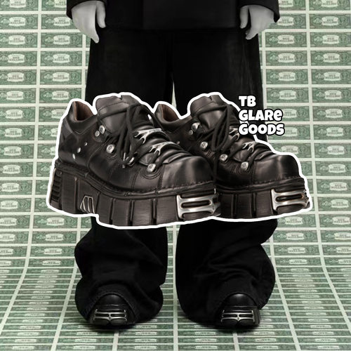 NEWROCK亚文化金属厚底鞋