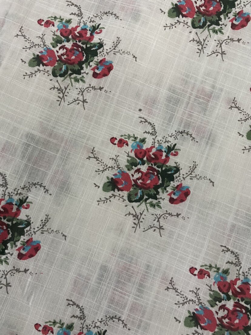 印花碎花竹节棉纯棉布料家居布艺抱枕沙发手工DIY辅料150cm宽
