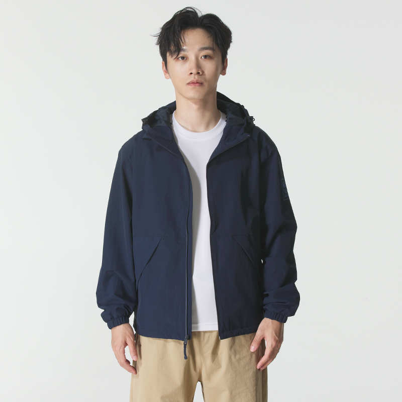 春秋新款添柏岚正品夹克外套男子百搭舒适保暖连帽百搭A69PU433