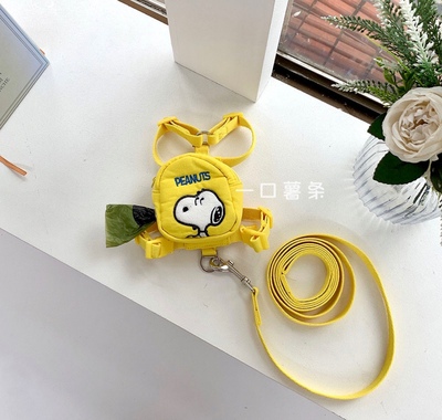 现货~韩国正版parisdog宠物狗狗snoopy史努比胸背外出遛狗小书包