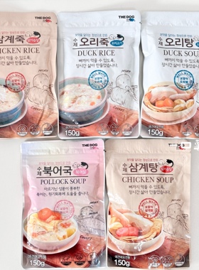 现货~韩国宠物餐包Thedog猫咪狗狗参鸡汤鸭肉汤鳕鱼汤营养汤包