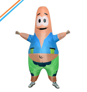 万圣节派大星充气服装成人cos人偶服海绵宝宝搞笑玩偶立体行走服