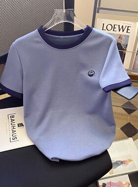 广州十三行高货爆款正肩纯棉短袖t恤女夏装半袖内搭上衣大码宽松