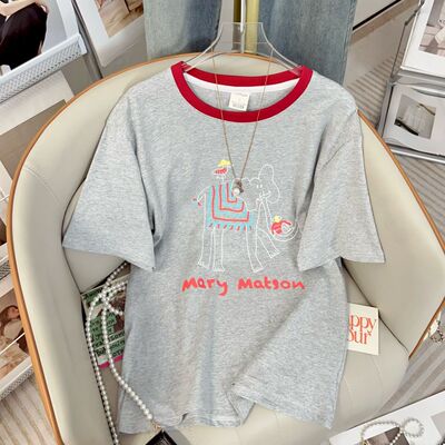 大码纯棉短袖t恤女夏装宽松显瘦