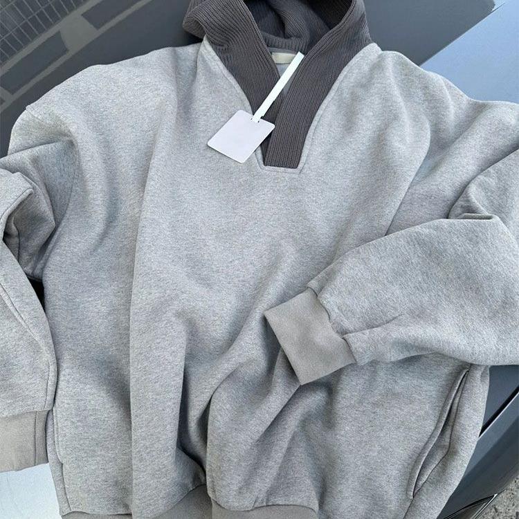 纯棉灰色连帽卫衣女休闲百搭上衣