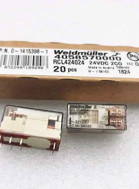 RCL424024 魏德米勒电磁中间继电器 4058570000 24VDC 两组转换8A