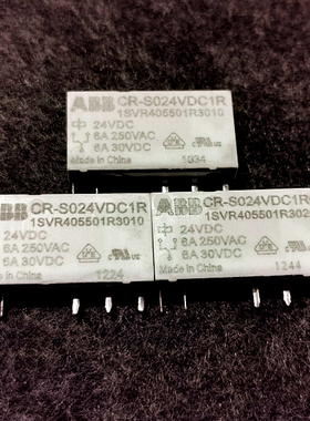 全新现货 CR-S024VDC1R ABB 24VDC 6A 5脚 1SVR405501R3010