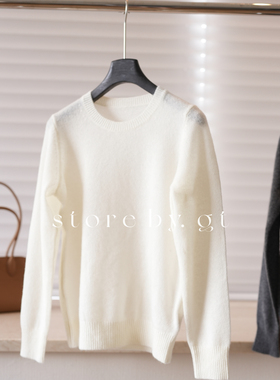 100%山羊绒轻薄圆领上衣 穿不腻的经典老钱质感全羊绒内搭针织衫