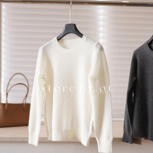 100%山羊绒轻薄圆领上衣 穿不腻的经典老钱质感全羊绒内搭针织衫
