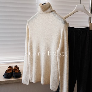 100%羊绒自由高领打底衫 极简ROW风百搭亲肤柔软舒适保暖羊绒衫