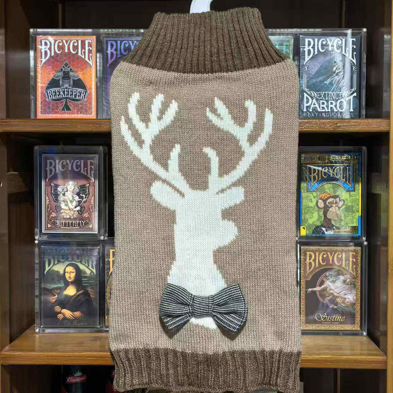 外贸宠物毛衣狗狗衣服秋冬装圣诞麋鹿节日服泰迪比熊博美小鹿犬猫