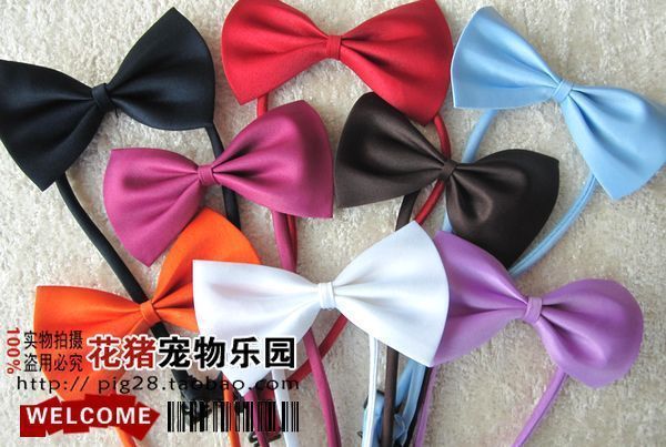 多色宠物蝴蝶结领巾 狗头花领结 狗领结 装饰领结用品 宠物饰品