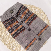 外贸宠物双层毛衣狗狗衣服冬装 英伦风泰迪比熊法斗柯基柴犬中小型