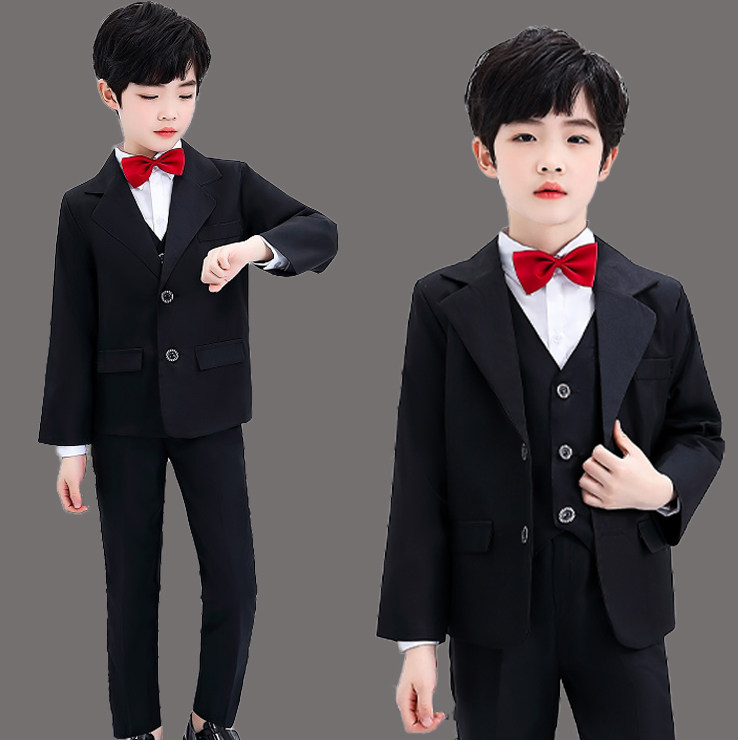男童小西装套装春秋韩版儿童礼服男孩主持人演出服中大童洋气西服