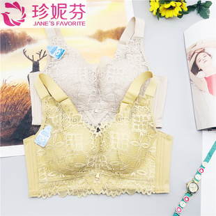 内衣BC杯薄款 珍妮芬断码 无圈聚拢调整型文胸全蕾丝收副乳罩