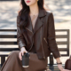 绵羊皮女款 短款 皮衣外套爆款 女士修身 皮夹克 2026新款 海宁真皮春季
