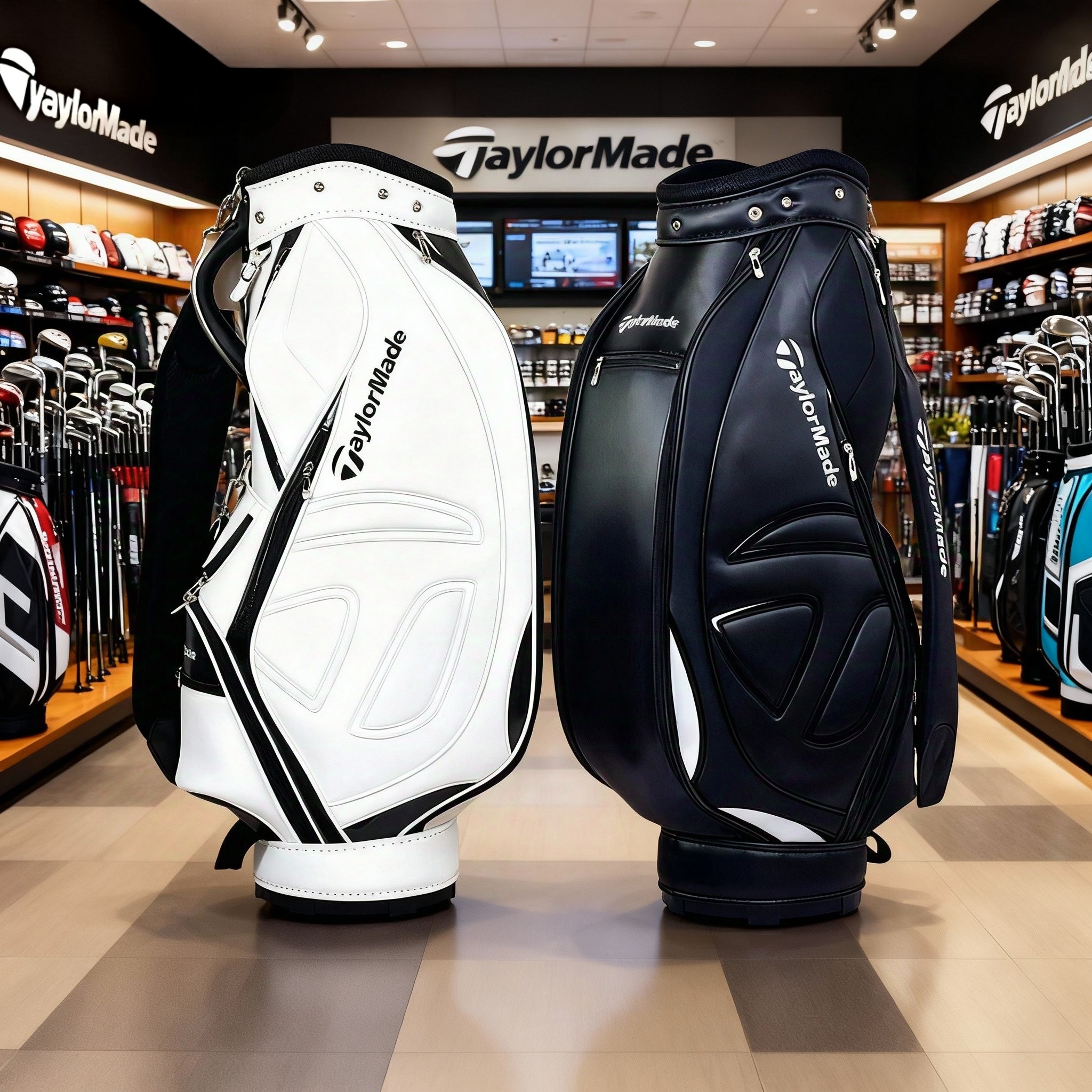 25新款高尔夫球包男女通用立式简约便携大容量黑白时尚球包