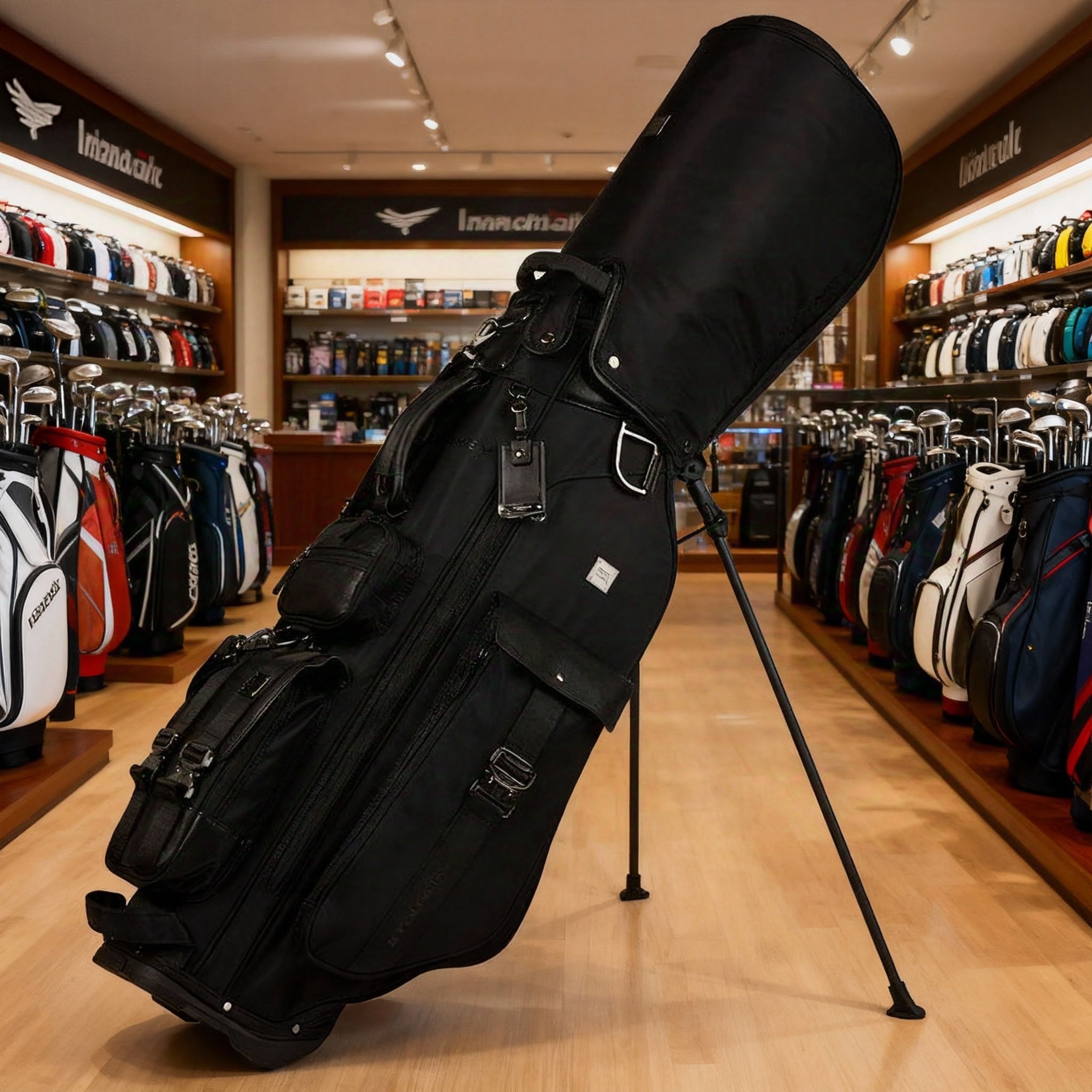 高品质高尔夫轻便防水支架包五格单肩多功能高尔夫球杆包