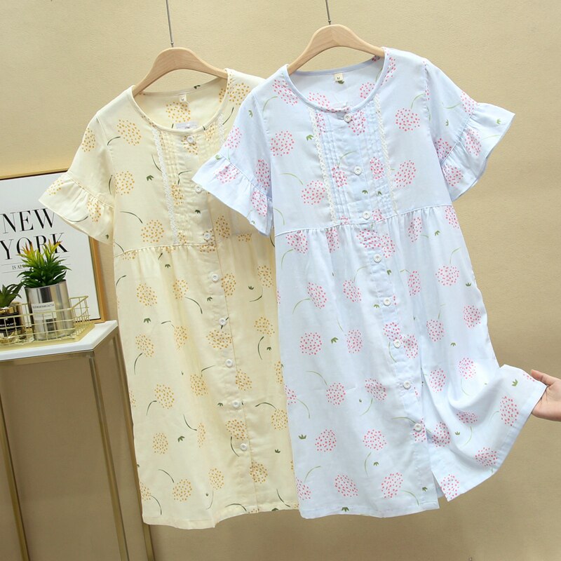 summer student Exorcism Easy Large Short sleeved pure cotton Thin section Gauze Home Furnishings pajamas summer Nightdress lovelyin the Lingerie/Men's underwear/Tracksuit , Lingerie  category - from Buy2taobao.com to provide professional Taobao agent buy service