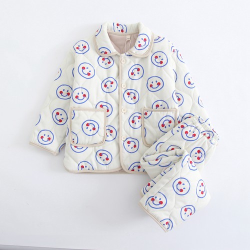 夹棉可爱纯棉冬季三层睡衣家居服