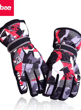 新Phibee菲比小象新款防水防风滑雪手套亲子款加厚款保暖手套