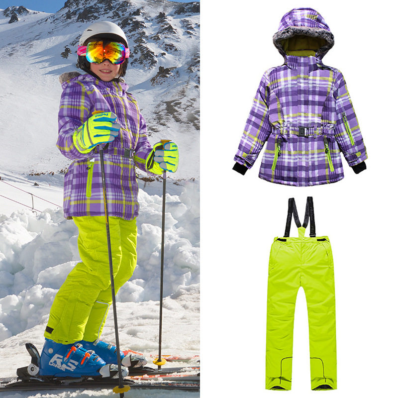 Phibee菲比小象儿童户外滑雪服防风保暖女童棉衣零下棉袄