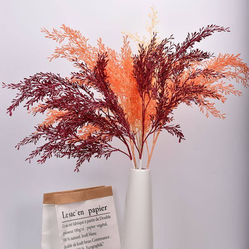 仿真花米粒合欢草婚庆礼堂路引假花装饰家居餐桌花瓶插花塑料花艺