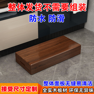 实木加厚脚踏凳踏步板台阶垫高床边增高办公室踏板厨房浴室垫脚台