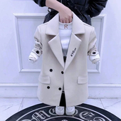 新款 夹克秋冬 帅气潮流百搭双排扣呢子大衣短款 男士 外套简约时尚