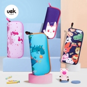 uek儿童笔袋男女孩可爱简约大容量幼儿园铅笔袋小学生文具收纳袋