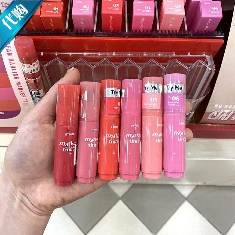 韩国Etude马克笔marker tint水润持久染色唇釉唇彩