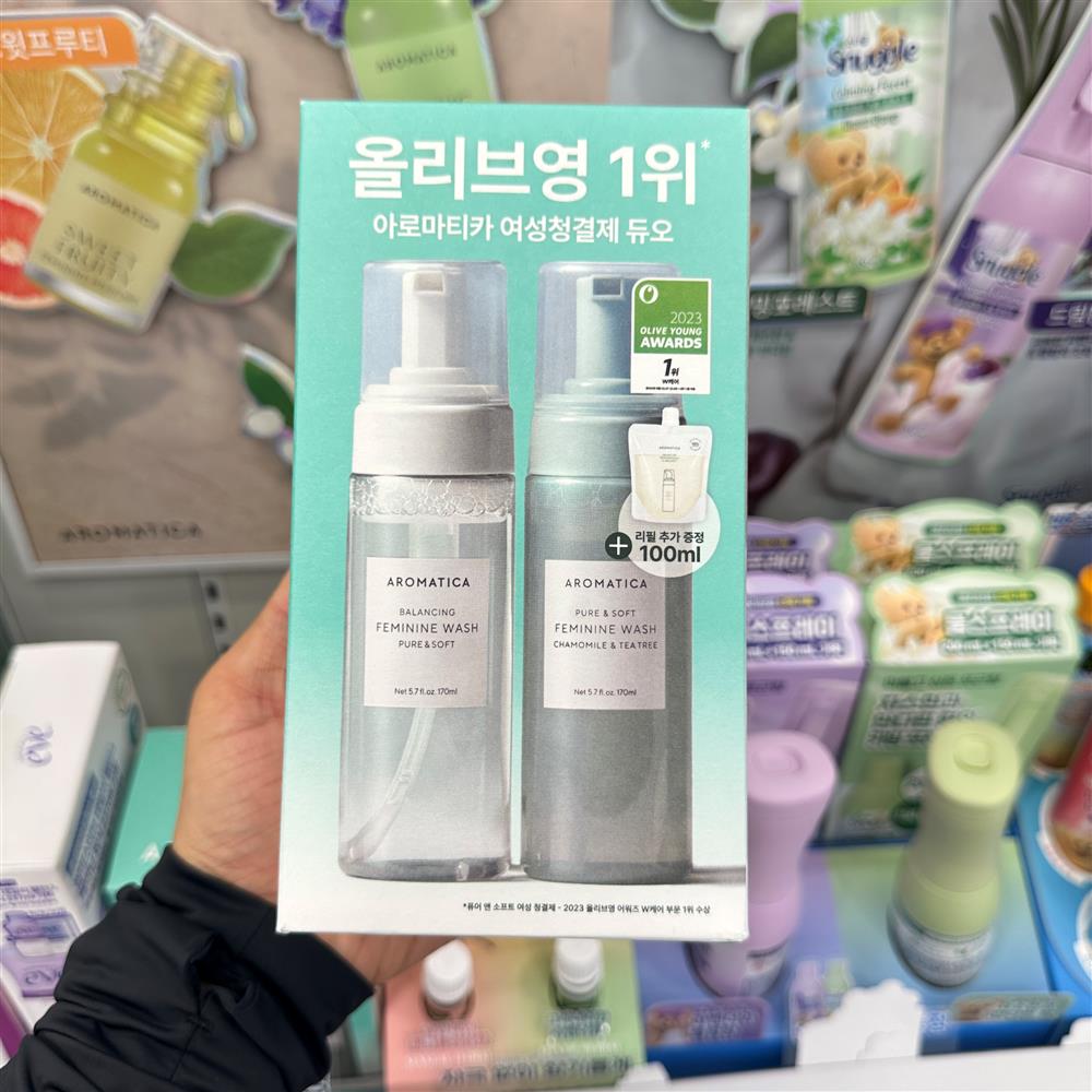 韩国直邮Aromatica爱梦露蒲公英女性泡沫私处护理液温和洁净套装