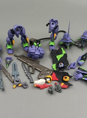 正版 万代 Q版EVA新世纪福音战士 NX十三号机 二初号机模型配件