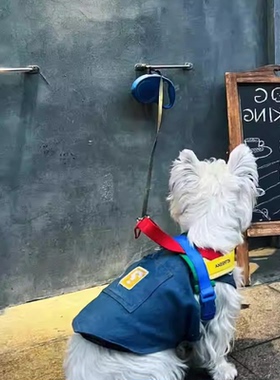 商超宠物停狗位泊狗处咖啡店奶茶不锈钢上墙栓折叠明装狗猫出行位