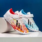 魔术贴男童小孩学生女碎钉TF人工草训练鞋 梅西2025新品 儿童足球鞋