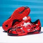 女童足球鞋 女孩旋转扣tf碎钉C罗短钉男孩小学生人造草透气运动鞋