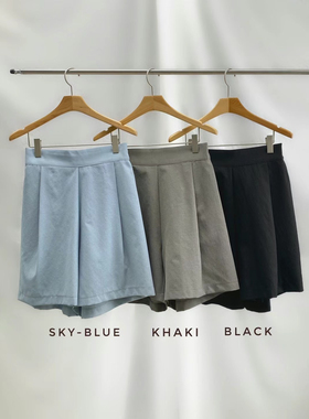 韩国东大门代购24秋季新款Neutra 松紧带短裤细褶女
