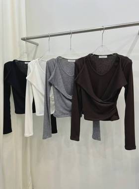 韩国东大门正品2026春新款BILLION-L时尚百搭假二件气质上衣