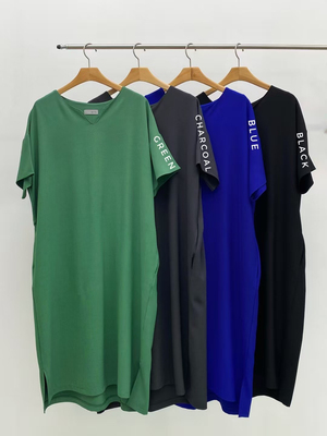 韩国东大门2026夏季新款Neutra时尚百搭圆领宽松休闲短袖连衣裙