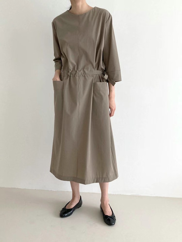 韩国东大门代购2025夏季新款neutra 气质系带连衣裙宽松显瘦潮