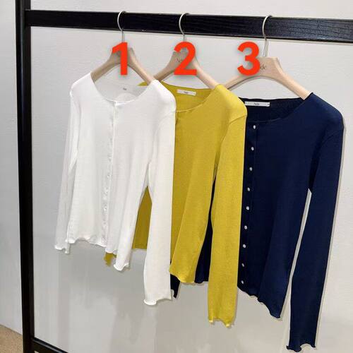 韩国东大门2026春季新款NDE韩版圆领气质开衫薄款长袖针织衫女