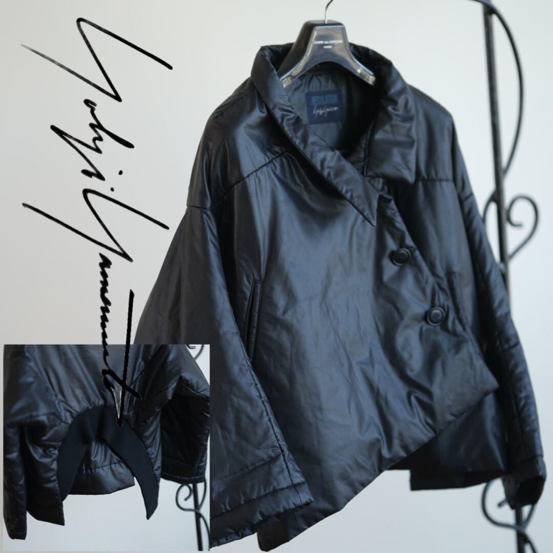 新品 山本耀司 yohji 黑色 变形 棉衣 斗篷 外套 夹克