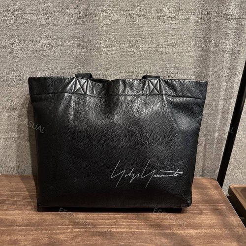 在途 山本耀司 Yohji 黑色 牛皮 签名包 大包 托特包