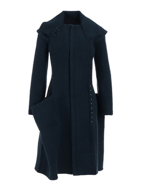 6折山本耀司 Limi feu 羊毛 铆钉 不规则 长款 外套 大衣 24AW