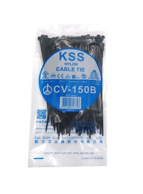 台湾KSS扎带3.6*150mm尼龙扎带CV-150B凯士士黑色塑料扎带 束线带