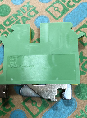 德国菲尼克斯三通道端子UK5-TWIN-PE接地端子一进两出黄绿1923076